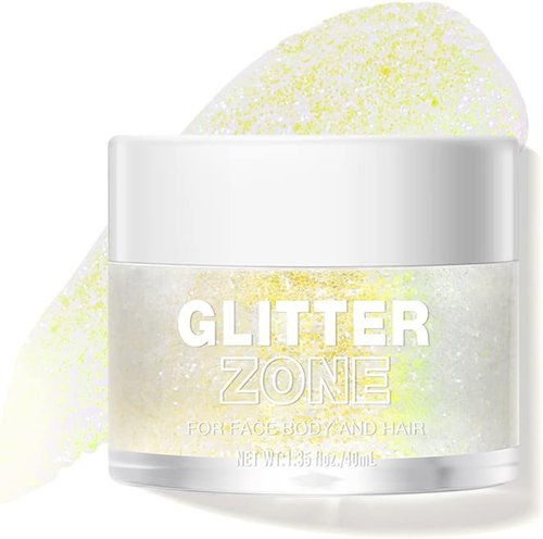 LANGMANNI Holographic Body Glitter Gel - Color Changing Vegan Formula for Face, Hair & Lips | 1.35 oz (Sapphire Blue)
