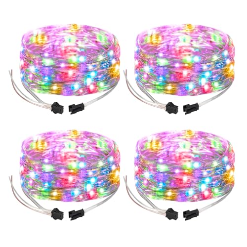 RGB Fairy String Lights 16.4ft 200 LEDs WS2812B IC Color Changing 4 Pack