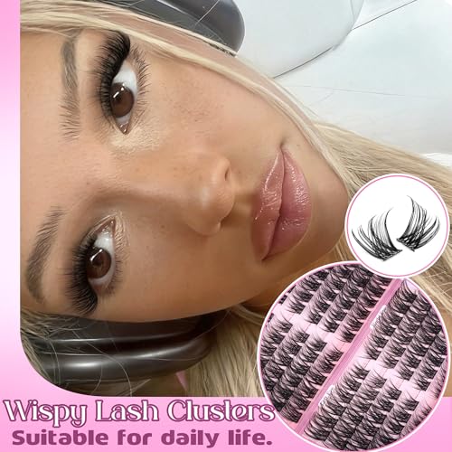 Wispy Lash Clusters C Curl Eyelash Extensions - Natural Cat Eye Look - Variation: C1.Wispy Fox Eye