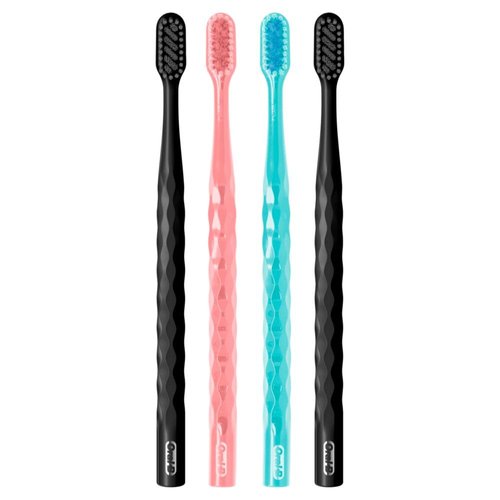 Oral-B 3D White Brilliance toothbrushes, 4 Count Toothbrush Extra Soft, Tough on Plaque, Gentle on Gums, whitening Tooth Brush