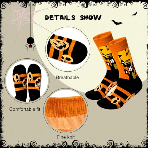 Halloween Gift Set with 20oz Tumbler, Socks, Pumpkin Keychain & Accessories