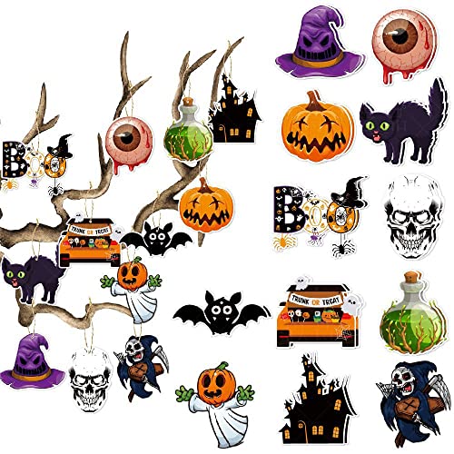 Halloween Tree Ornaments Set - Spooky Hanging Decorations for Indoor Home Party