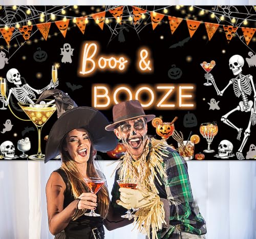Halloween Funny Boo Banner Backdrop Decoration - 110x185cm Party Photo Prop