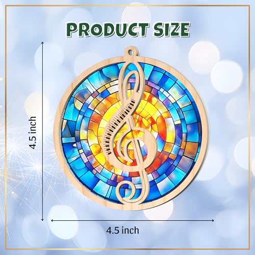 Music Note Christmas Ornament - Handmade Musical Tree Decoration with Variation 01
