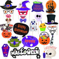 25PCS Halloween Photo Booth Props Kit for Spooky Party Decorations
