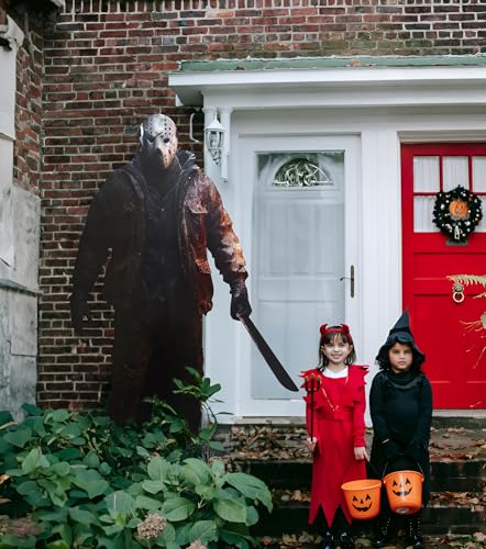 Life Size Horror Cardboard Cutout Halloween Michael Figure Decoration - Red Variation
