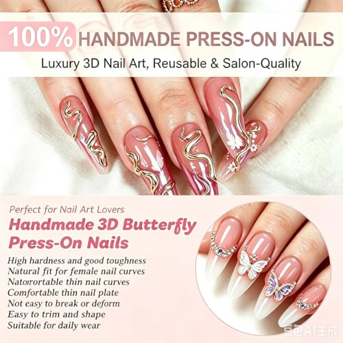 Handmade Short Black French Tip Press On Nails - Square Fake Nails with Variation: Handmade-Designs2