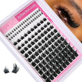DIY Spiky Mink Lash Clusters with Bottom Lashes - Black Body, Orange Variation
