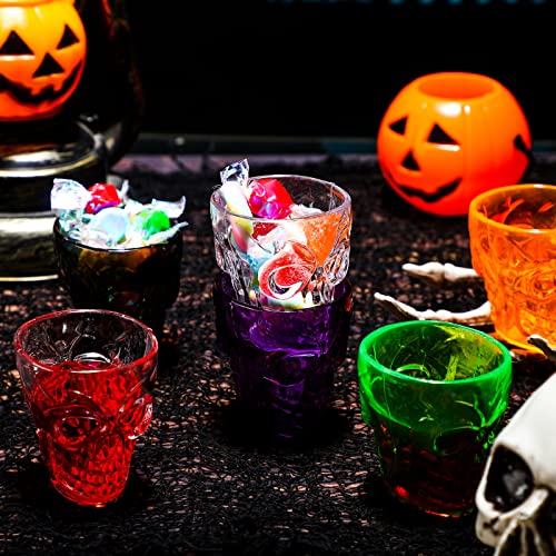 50Pcs Halloween Skull Shot Glasses Bulk Clear Impact-Resistant 55ml Disposable