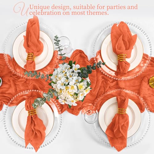 Orange Cloth Napkins Set of 100 20x20 Inches Elegant Party Tableware