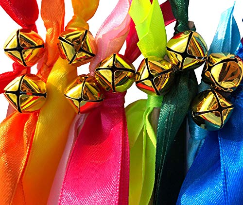 Rainbow Ribbon Wands with Bells 50 Pack Wedding Party Favors & Send Off