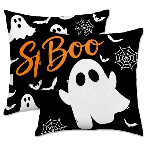 Halloween Pinata 18x18 Inch Pillow Covers Set of 2 - Boo Variation HA 1818-2-boo