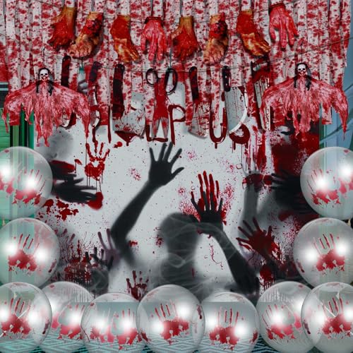 Halloween Trunk or Treat Car Decorations Kit - Bloody Horror Theme, 33 Pieces