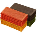 Kitchen Towel Set - 12 Pack Harvest Multi 16x28 Inch 100% Cotton Waffle Towels