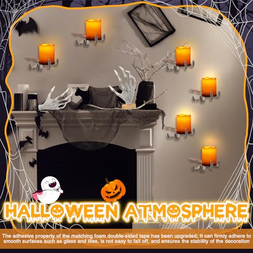 Halloween Wall Decorations Creepy Witch Reaching Hands with Lighted Candles - Gothic Indoor Outdoor Party Decor