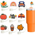 Fall Straw Toppers for Stanley Cup - Thanksgiving Autumn Straw Covers 10mm - Fall Straw Cover