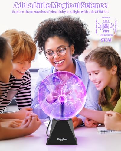 8-Inch Plasma Ball Lamp - Touch & Sound Sensitive Globe in Purple