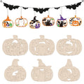 Hollow Pumpkin Wooden Ornaments - Halloween Crafts & Decorations, 24 PCS