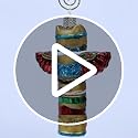 Handcrafted Glass Totem Pole Ornament - Native American Holiday Decor