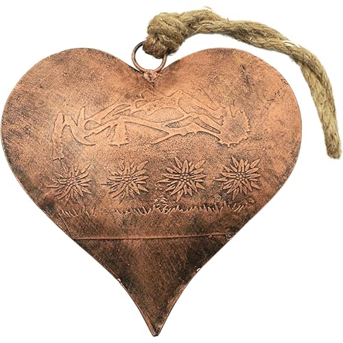 Rustic Heart Hanging Bell Metal Wall & Door Decoration for Christmas & Weddings