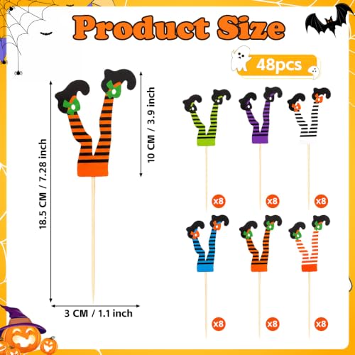 Halloween Witch Boot Cupcake Toppers - 48 PCS Halloween Party Food Picks - Variation of THIS listing