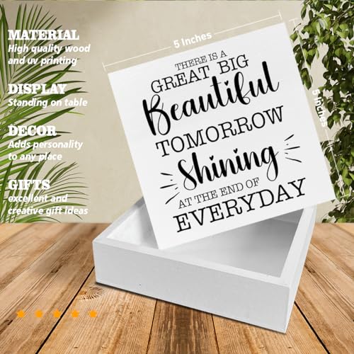 Beautiful Tomorrow Wooden Quote Sign - Inspirational Decor for Home & Office with Variation