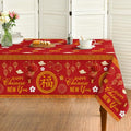 Red Gold Chinese New Year Tablecloth - 60x120 Inch Rectangular Decor