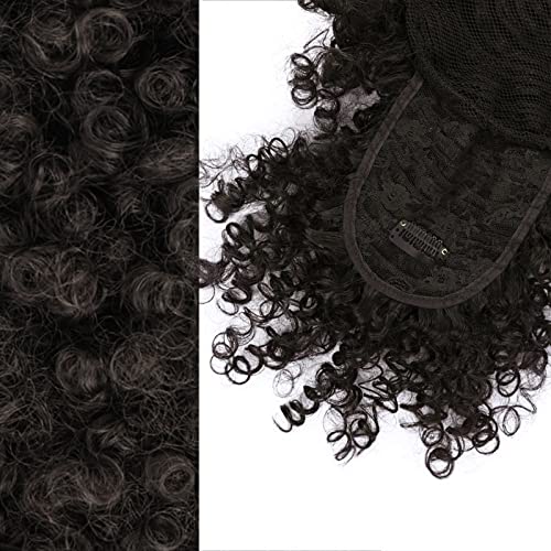 Afro Puff Drawstring Ponytail with Bangs for Black Women - Variation 2###