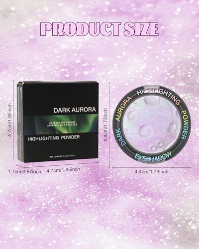 Chameleon Eyeshadow Palette - Black Purple Glitter, Multi-Color Shift, Long-Lasting