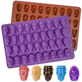 Mini Skull Silicone Candy Mold with 4 Shapes – 36 Cavities for Gummies, Chocolates, Jello, Cupcake Decorations