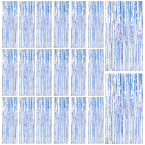 Iridescent Foil Fringe Curtain Backdrop for Parties - 39.4"w x 78.7"l, Pack of 20 - Pink Theme