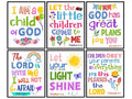 8x10 Christian Wall Art - Bible Verse Religious Decor for Kids & Bedroom