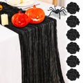 Black Halloween Cheesecloth Table Runner 35x120 Inches - 6 Pack