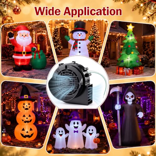 Saillong 0.85A Air Inflatable Blower with 6 LED Lights - Waterproof Yard Decor Kit