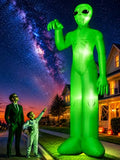 Giant 12FT Halloween Inflatable Alien with Bright LEDs & Powerful Blower for Outdoor Yard Decoration