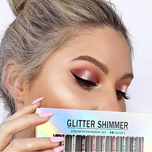 Multicolor Liquid Glitter Eyeshadow Set Waterproof Long Lasting Shimmer