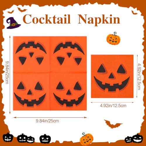 Halloween Monster Cocktail Napkins 100 Pcs - Cartoon Monster Squad Variation