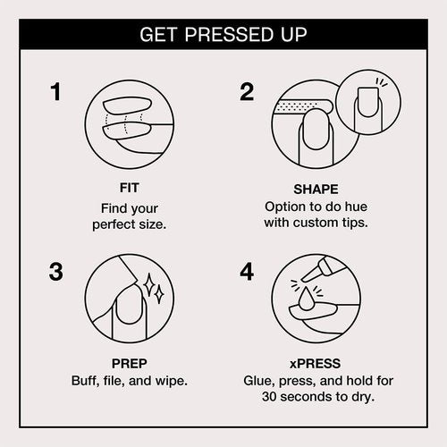 OPI Press-On Nails - Professional Nail Art Kit | Short Round, Long Almond & Coffin Shapes