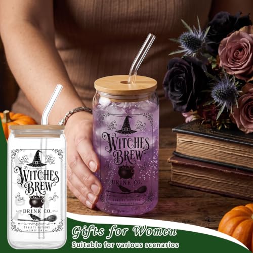Halloween Witch Tumbler with Witches Brew Design - Gift Set, Witch Brew Variation