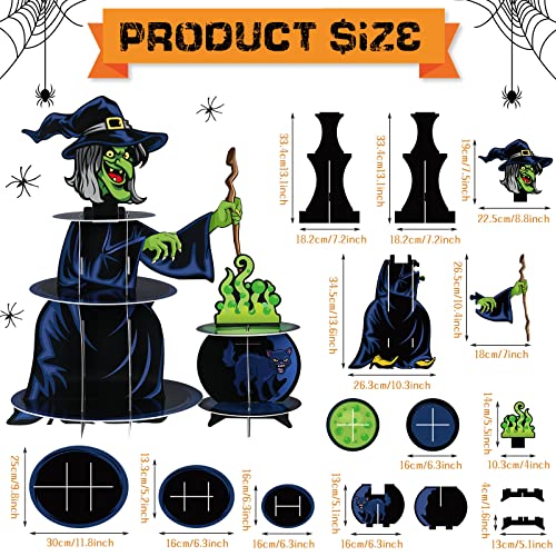 Halloween 3-Tier Cupcake Stand Witch Design Party Decoration