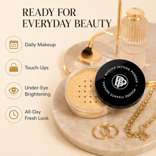Bellapierre Banana Setting Powder Original 0.14 Oz - Talc-Free Matte Finish