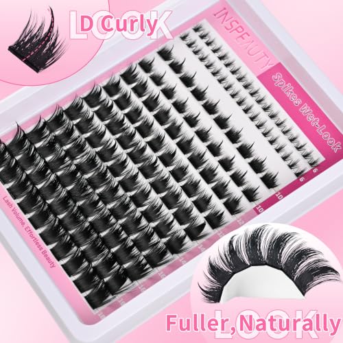 DIY Spiky Mink Lash Clusters with Bottom Lashes - Black Body, Orange Variation