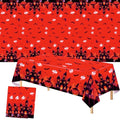 Halloween Decorations - 3 Pack Disposable Plastic Table Covers Pumpkin Color