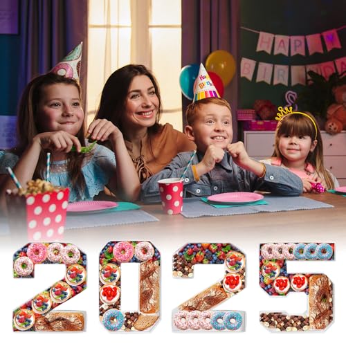 10-Inch Acrylic Number Box - Number 5 Reusable Fillable Tray for Party Decorations