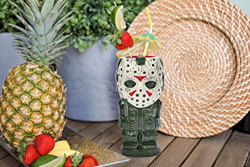 Horror-Themed Ceramic Tiki Mug - Jason Voorhees 26oz Collectible Cup