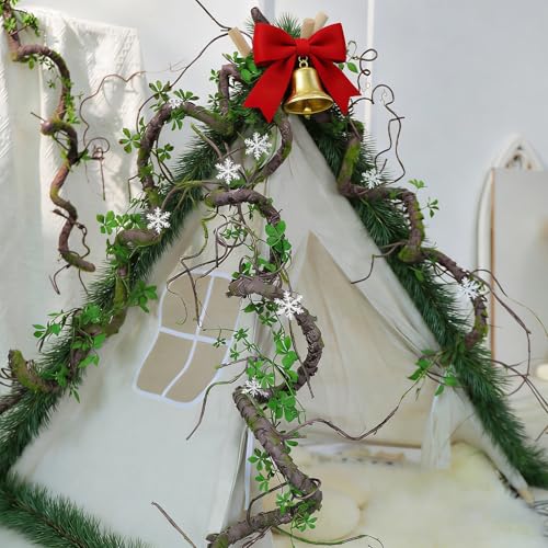 71-Inch Bendable Jungle Vine Garland with Lifelike Greenery for Decorations