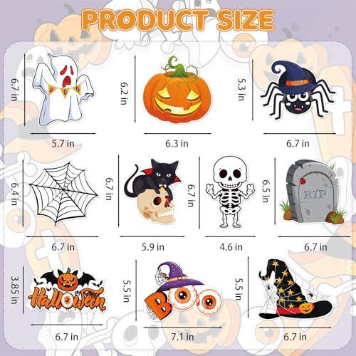 Halloween Hanging Swirl Decorations with Pumpkin Ghost Bat - Santa Claus Variation - 40 Pieces