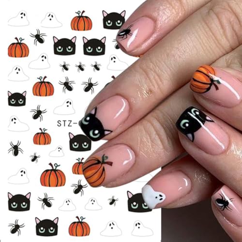 Halloween Ghost Nail Stickers 3D Self-Adhesive Gothic Nail Art Decals - Variation of THIS listing