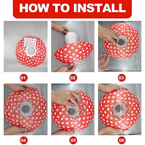 8PCS Mushroom Shaped Paper Lanterns - Forest Jungle Wonderland Party Decor
