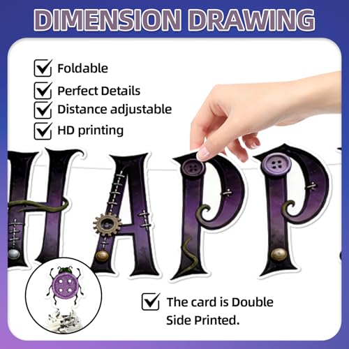 Halloween Party Decorations Set with Cake Toppers Banner Balloons and Backdrop - 42 Pieces
